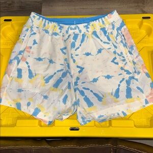 Colorful Tie-Dye Swim Trunks Birddog brand sz Large